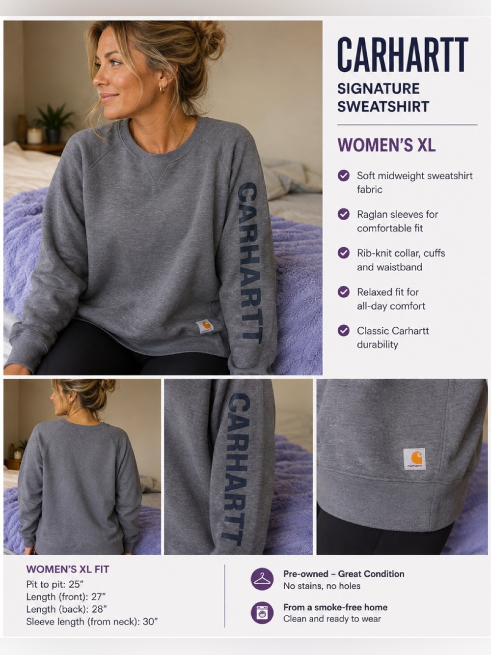 Carhartt women's XL crewneck